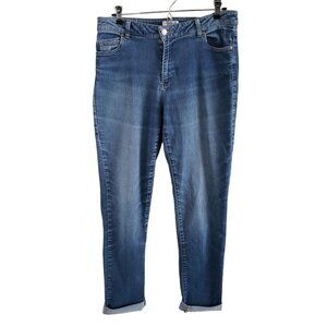 Coldwater Creek Woman's Size 12 Tall Natural Fit Tapered Skinny Jean Medium Wash
